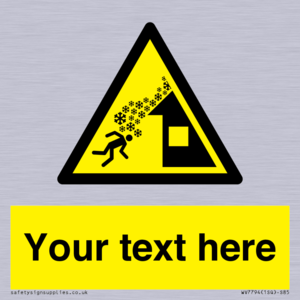 Custom warning roof avalanche